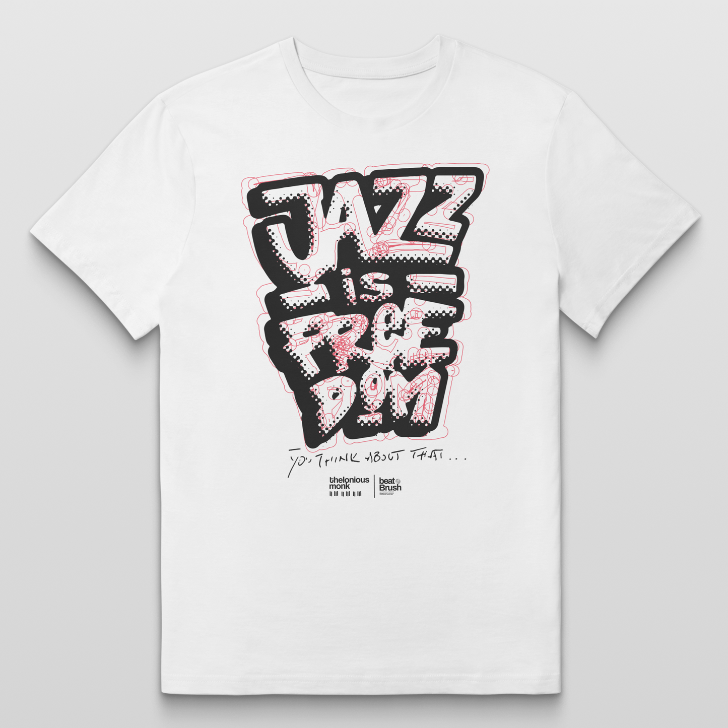 Thelonious Monk 'Jazz is Freedom' Vintage Graffiti Tee