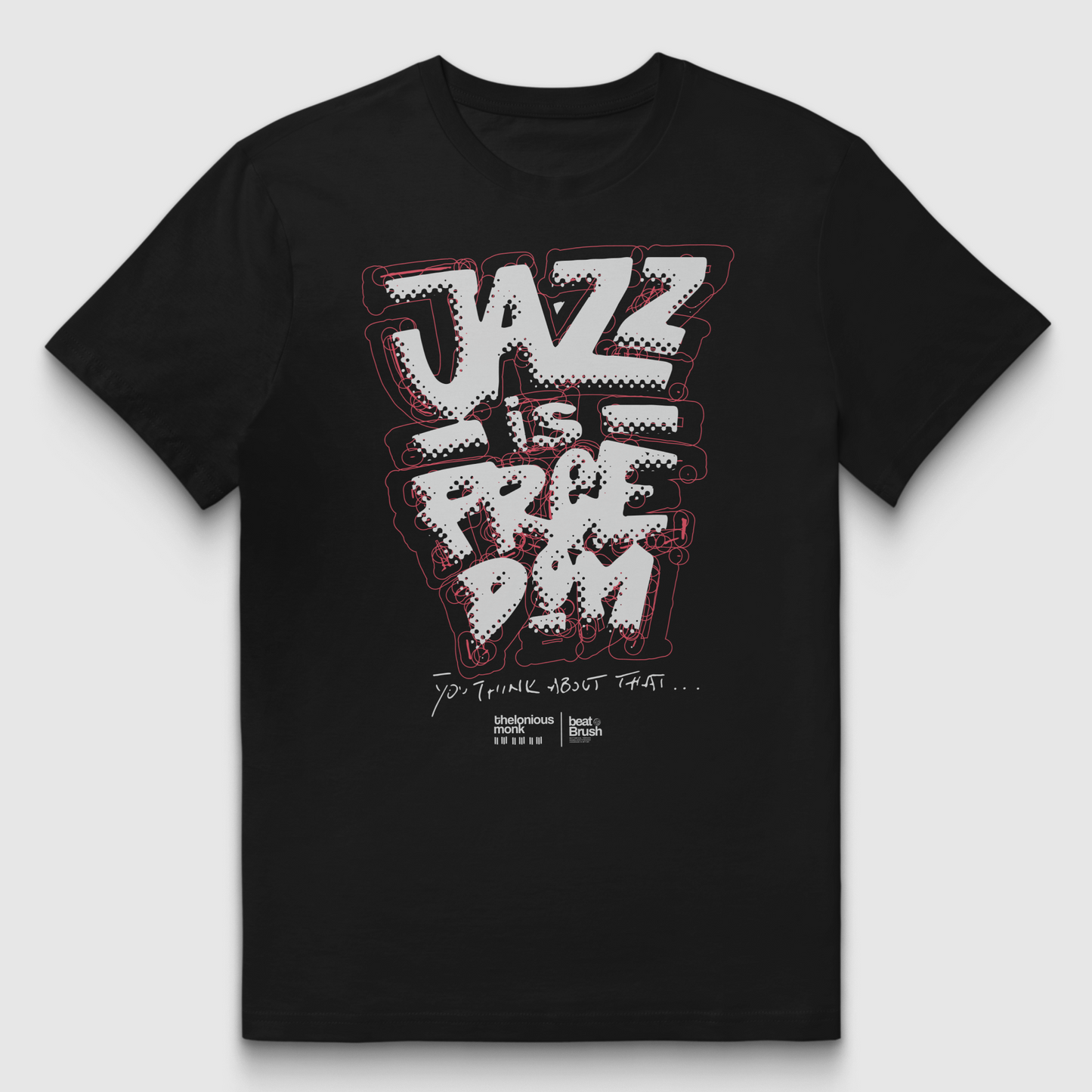 Thelonious Monk 'Jazz is Freedom' Vintage Graffiti Tee