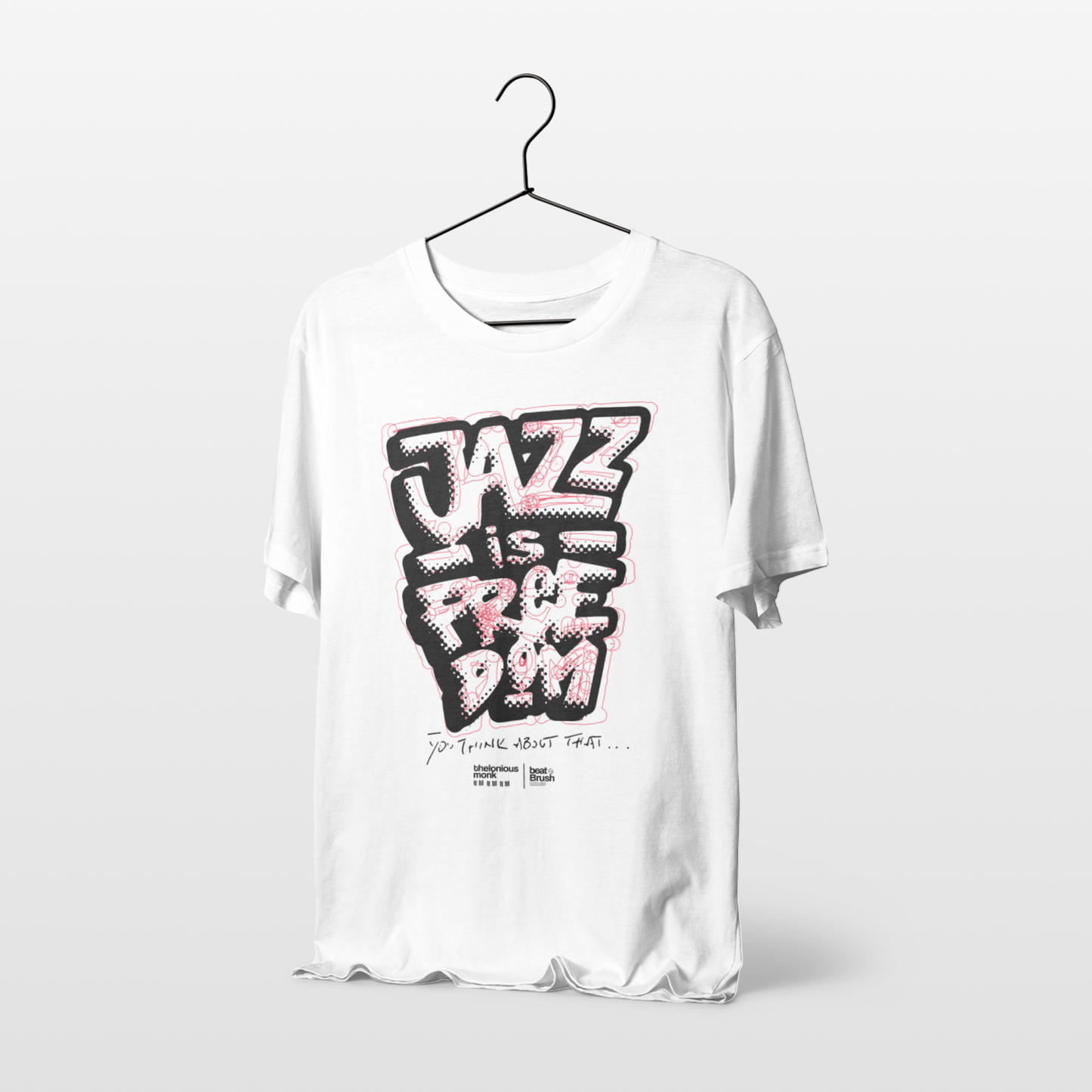 Thelonious Monk 'Jazz is Freedom' Vintage Graffiti Tee