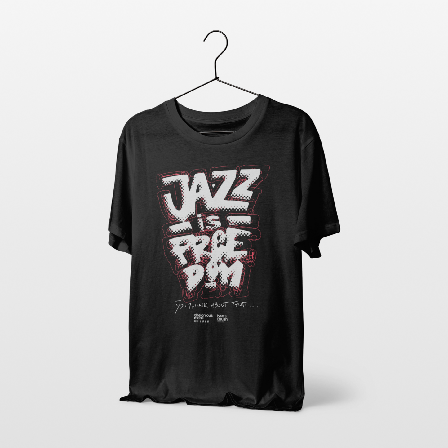 Thelonious Monk 'Jazz is Freedom' Vintage Graffiti Tee