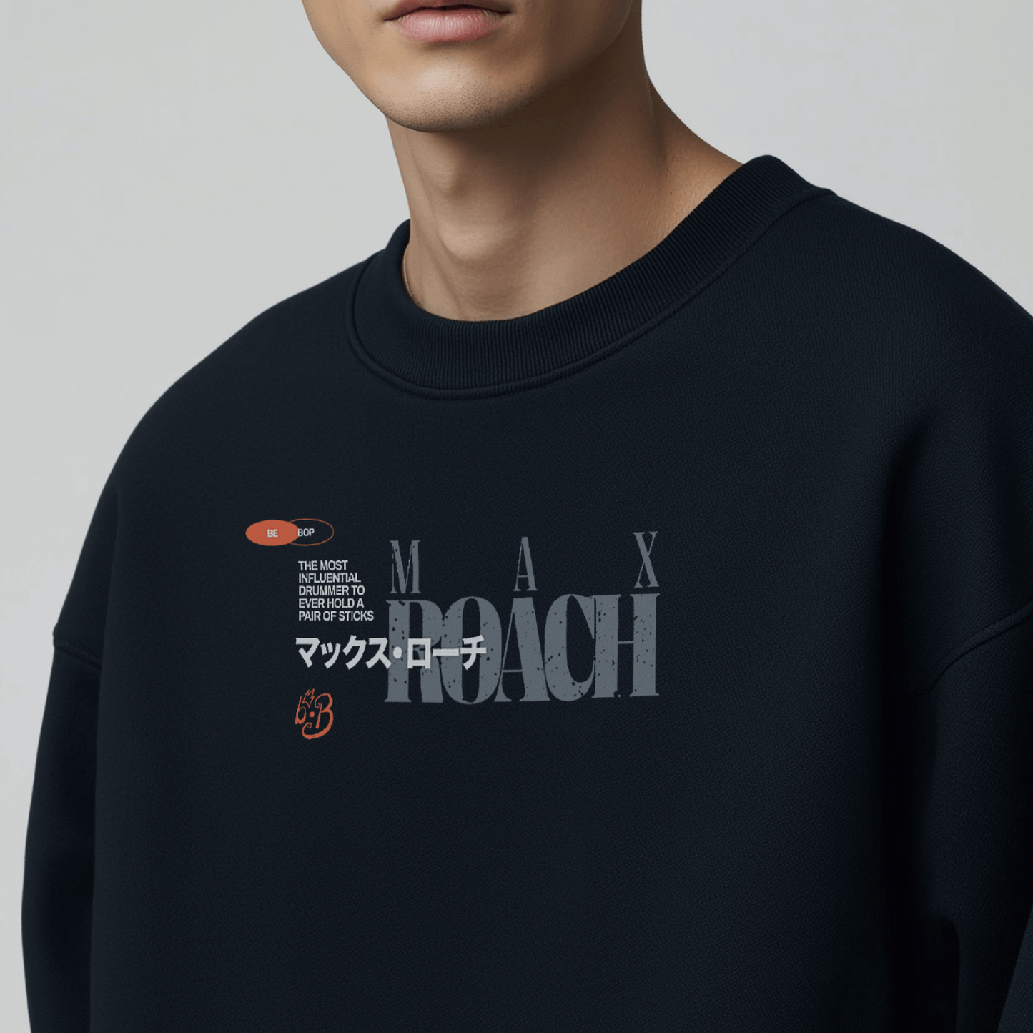 Max Roach Organic Cotton Sweatshirt – Eco-Friendly Unisex Jazz Apparel