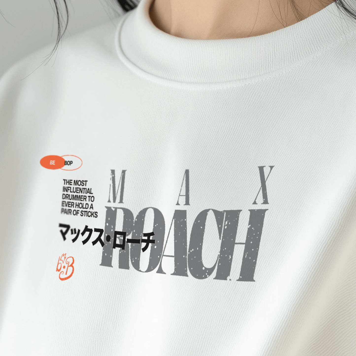 Max Roach Organic Cotton Sweatshirt – Eco-Friendly Unisex Jazz Apparel