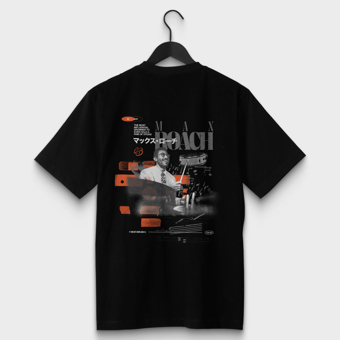 Max Roach Garment-Dyed Heavyweight T-Shirt – Relaxed Fit Jazz-Inspired Tee