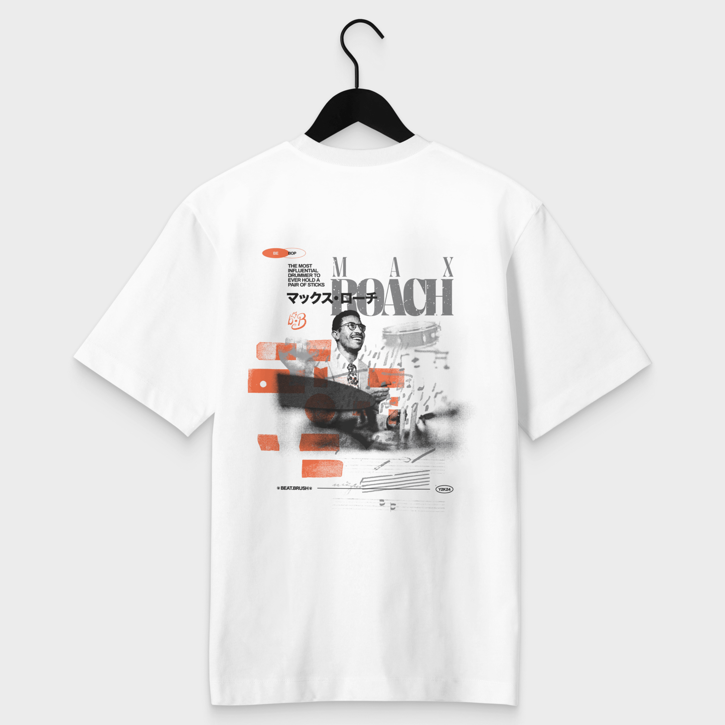 Max Roach Garment-Dyed Heavyweight T-Shirt – Relaxed Fit Jazz-Inspired Tee