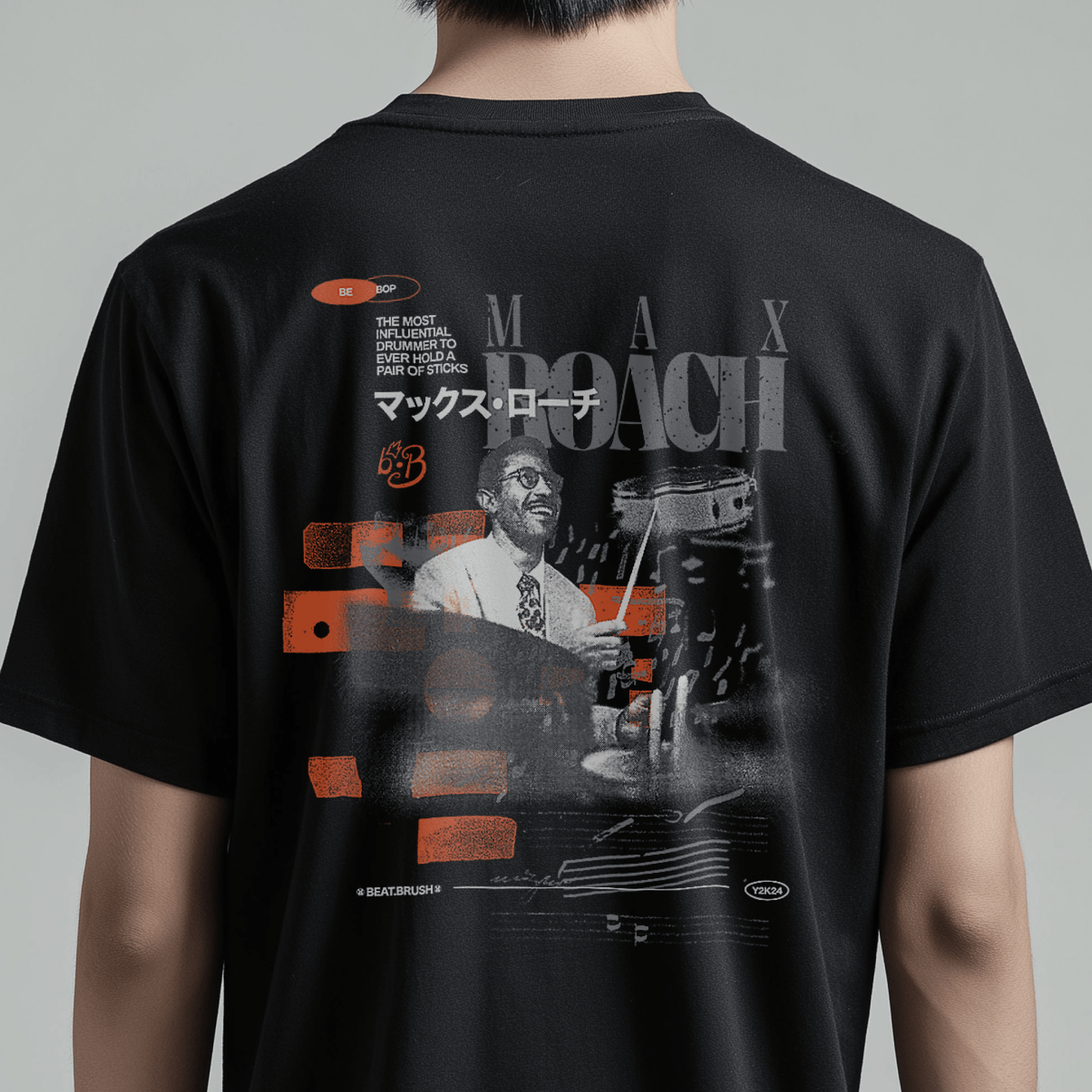 Max Roach Garment-Dyed Heavyweight T-Shirt – Relaxed Fit Jazz-Inspired Tee