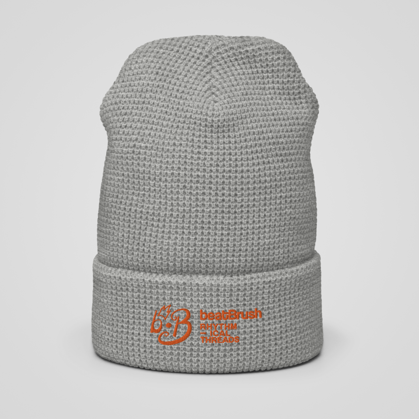 Breaking Rhythms Waffle Beanie – BeatBrush Embroidered Design