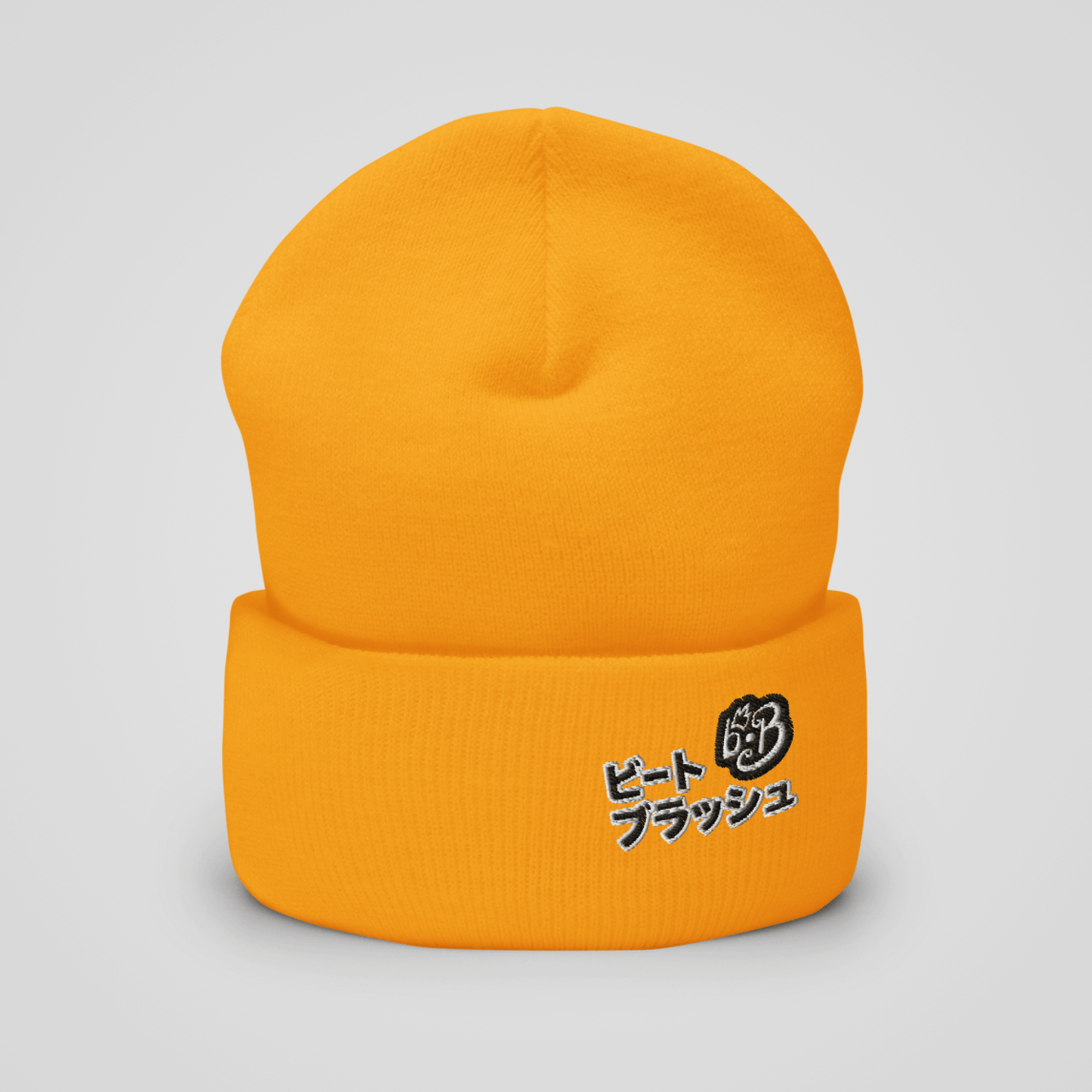 BeatBrush Singing Wren Collection: Streetwear Beanie with Japanese Katakana - Available in Black & Gold