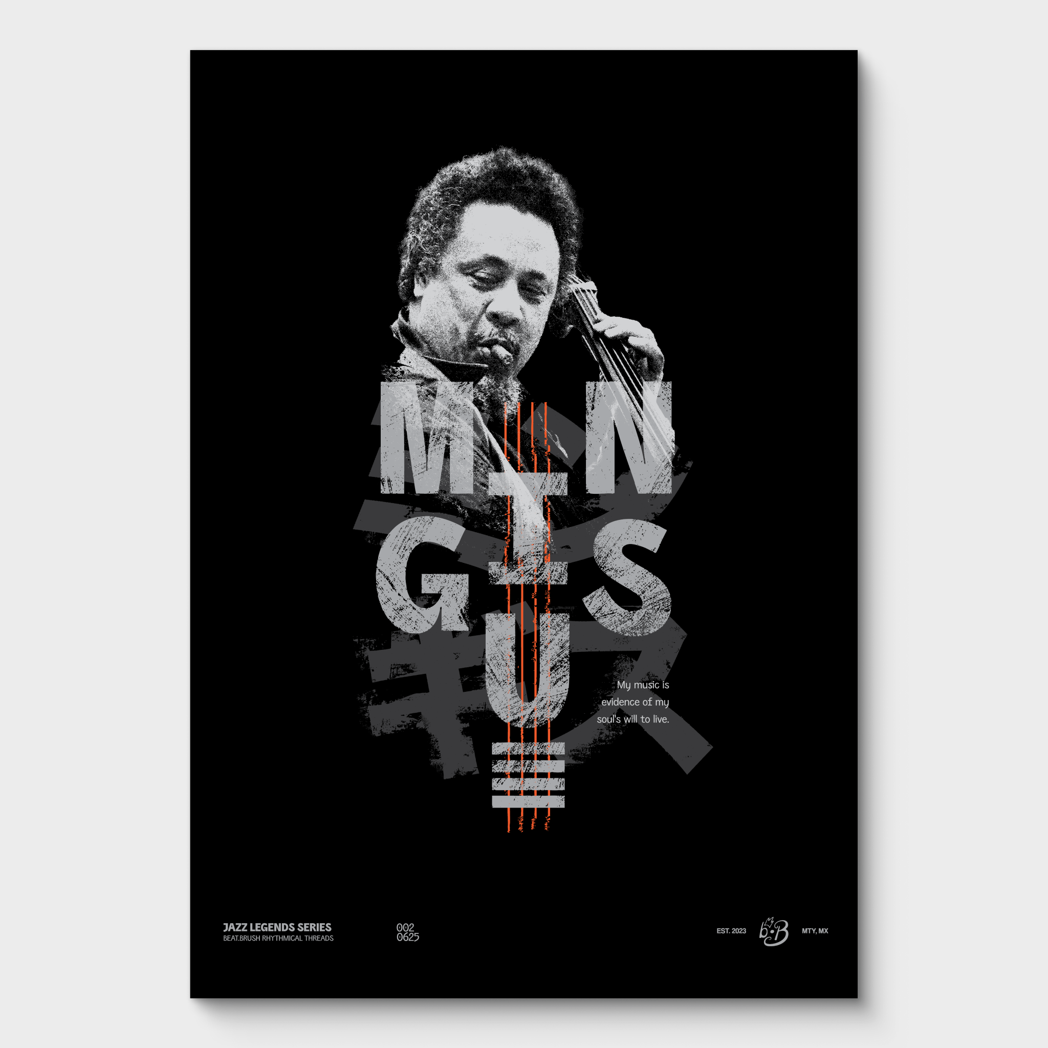 Mingus “Soul’s Evidence” Poster — Jazz Legends Series 002