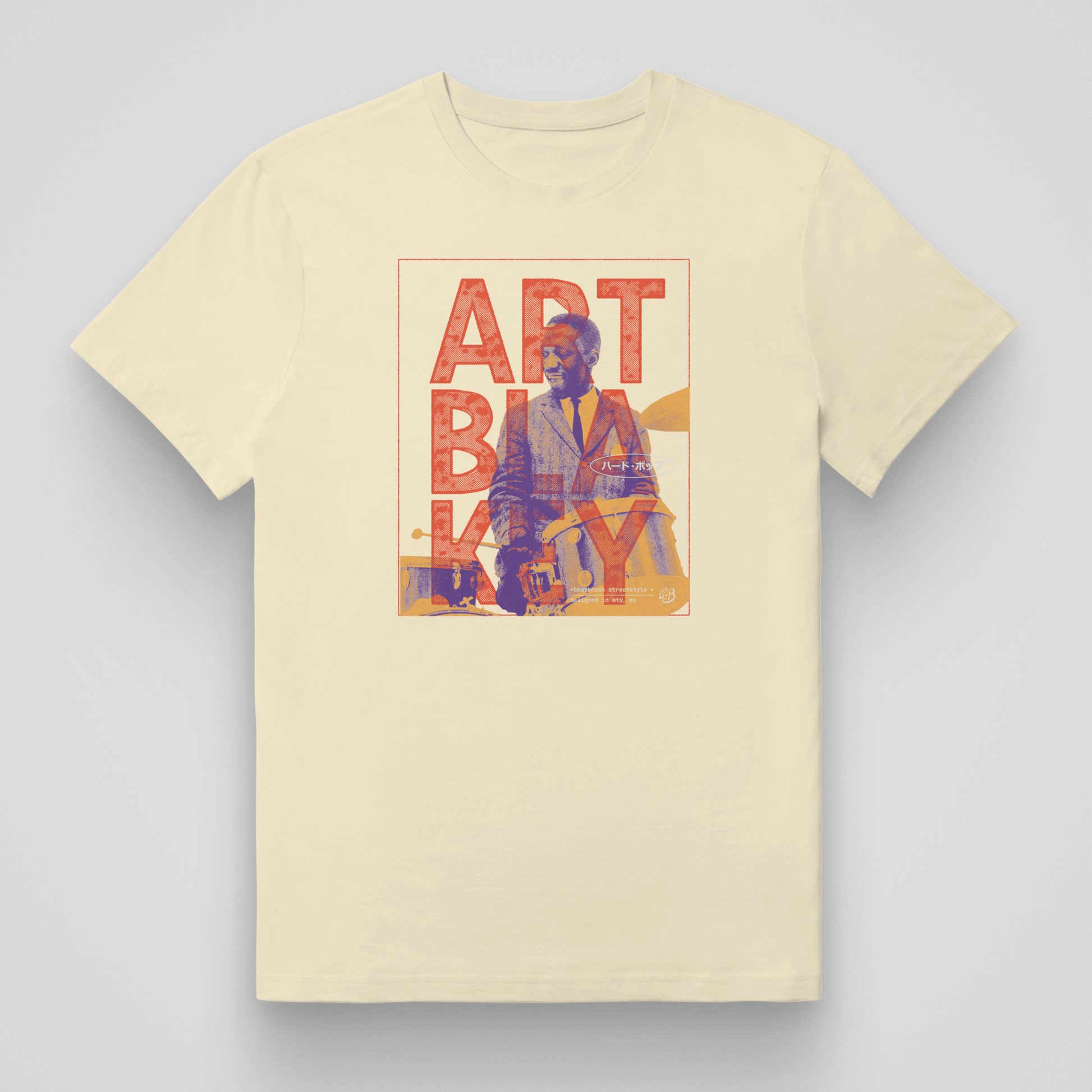 Jazz Legend Art Blakey T-Shirt Ivory