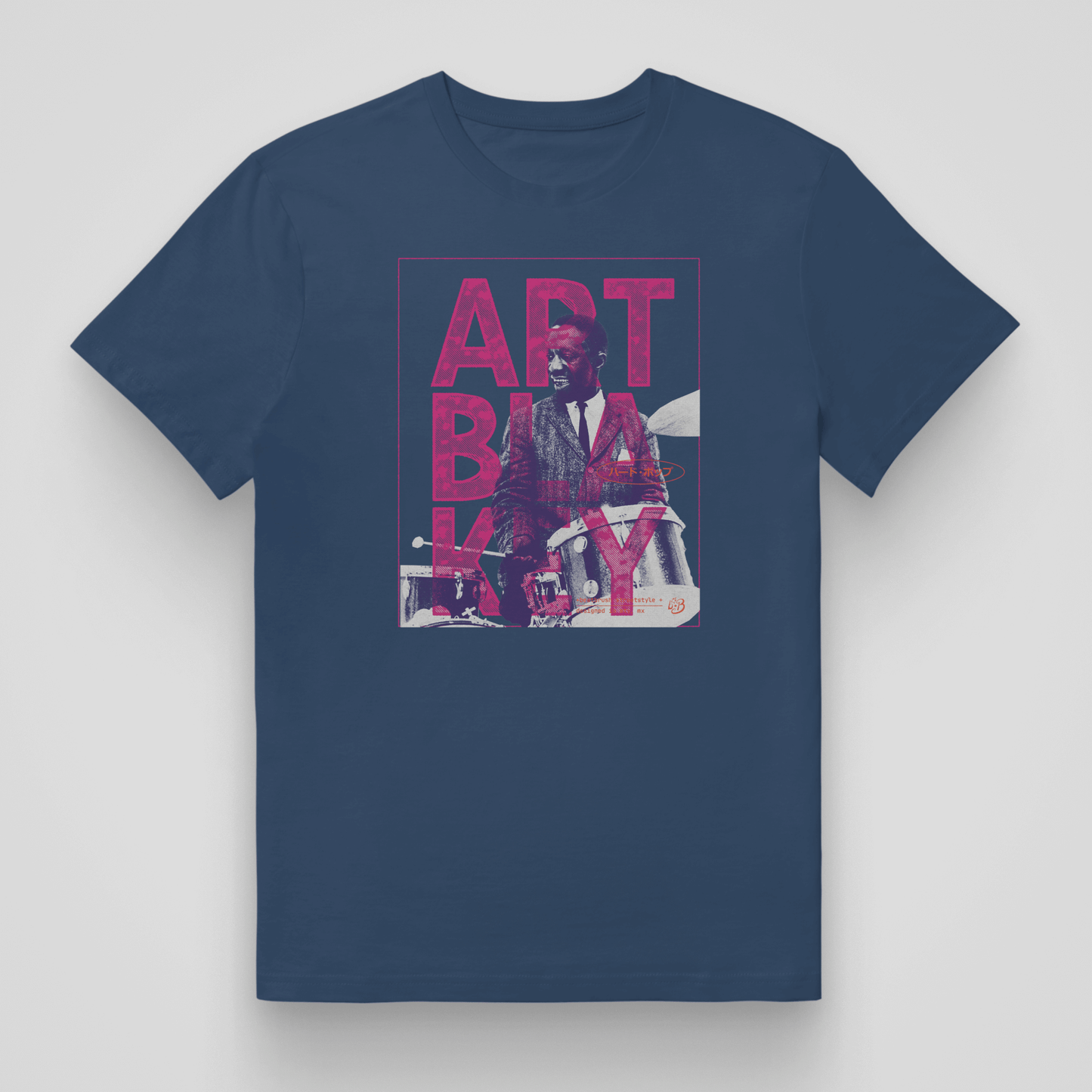 Jazz Legend Art Blakey T-Shirt True Navy