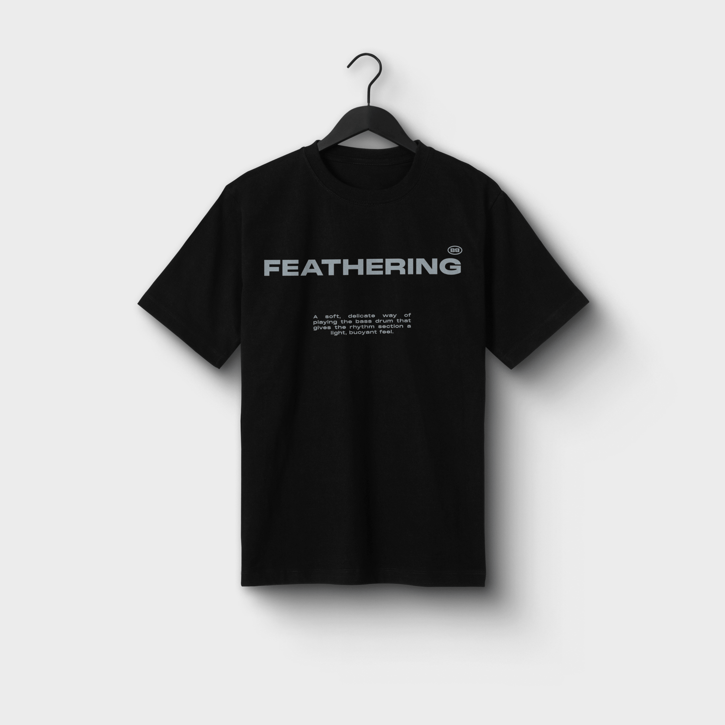 Rhythmic Minimalism T-Shirt – Unisex Heavyweight Tee Featuring “Feathering” Phrase | 100% Cotton