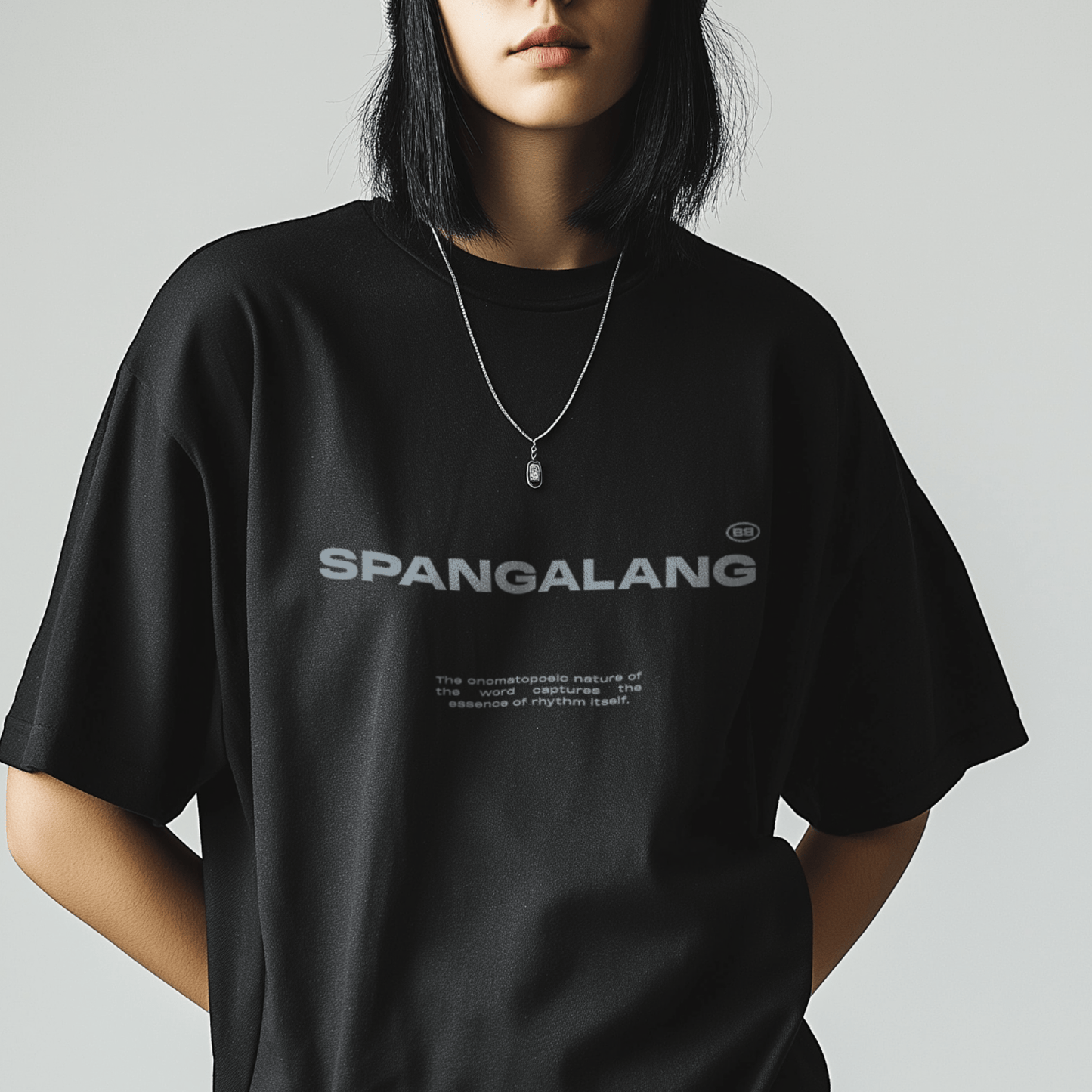 Rhythmic Minimalism T-Shirt – Unisex Heavyweight Tee Featuring “Spangalang” Phrase | Premium Cotton