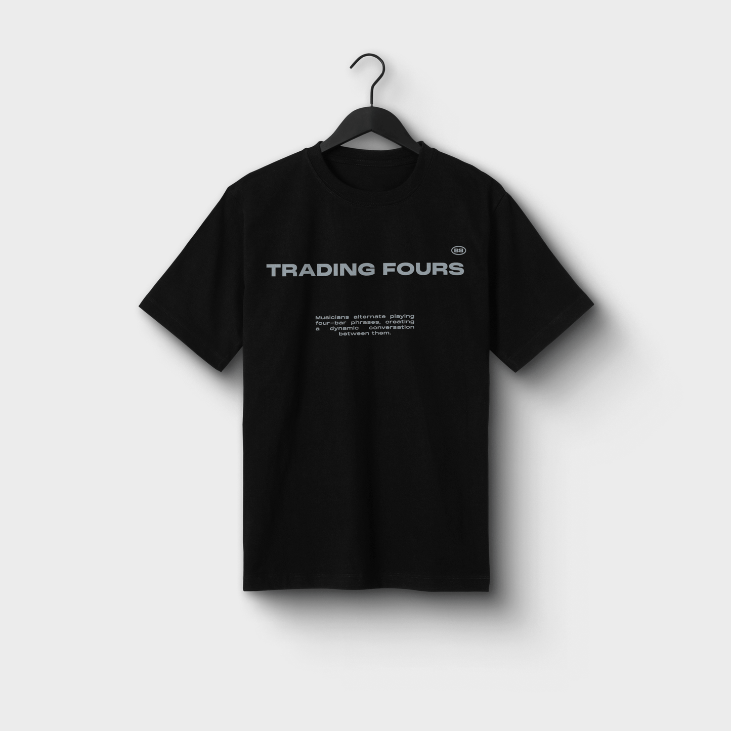 Rhythmic Minimalism T-Shirt – Unisex Heavyweight Tee Featuring “Trading Fours” Phrase | Soft Cotton