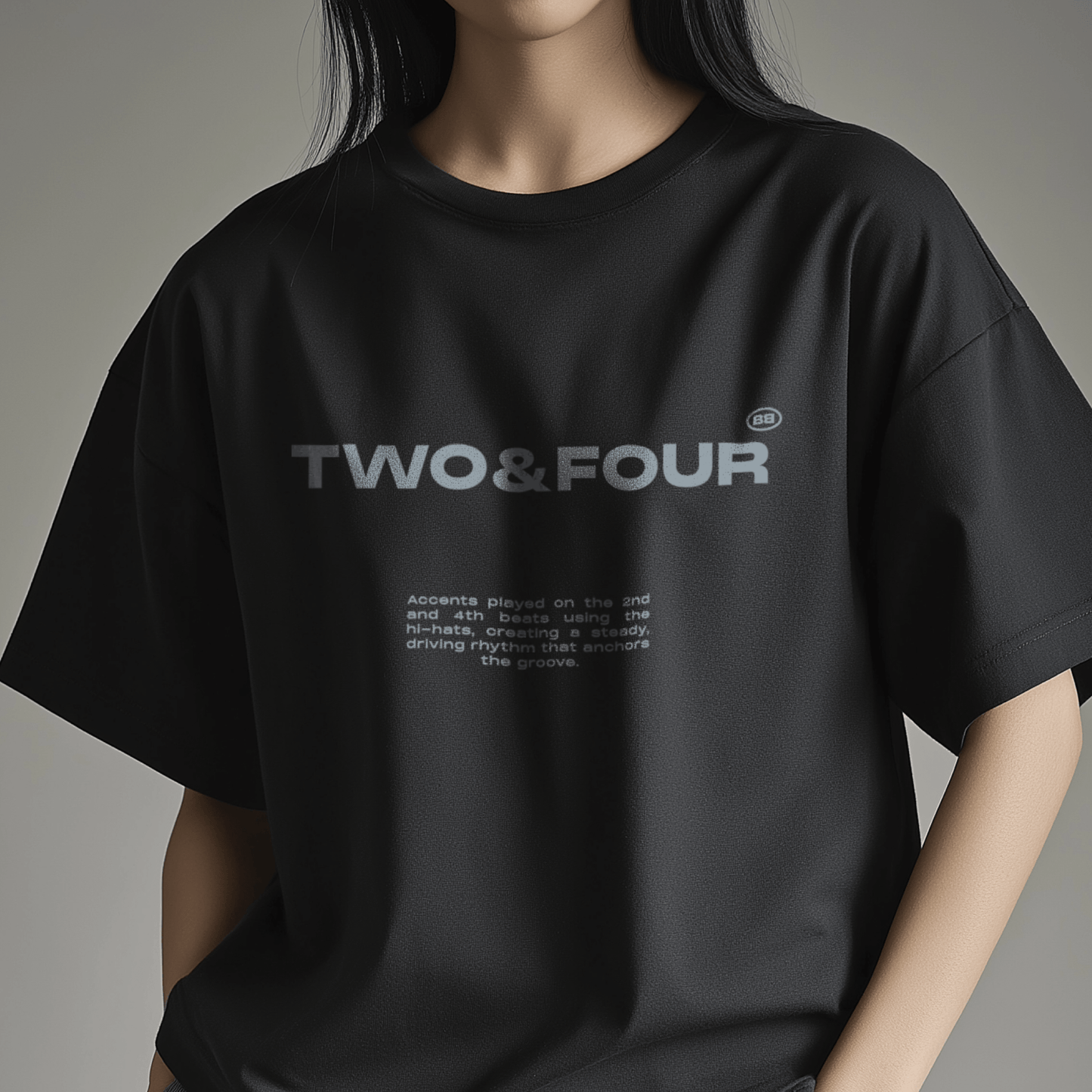 Rhythmic Minimalism T-Shirt – Unisex Heavyweight Tee Featuring “2&4” Phrase | Soft Cotton