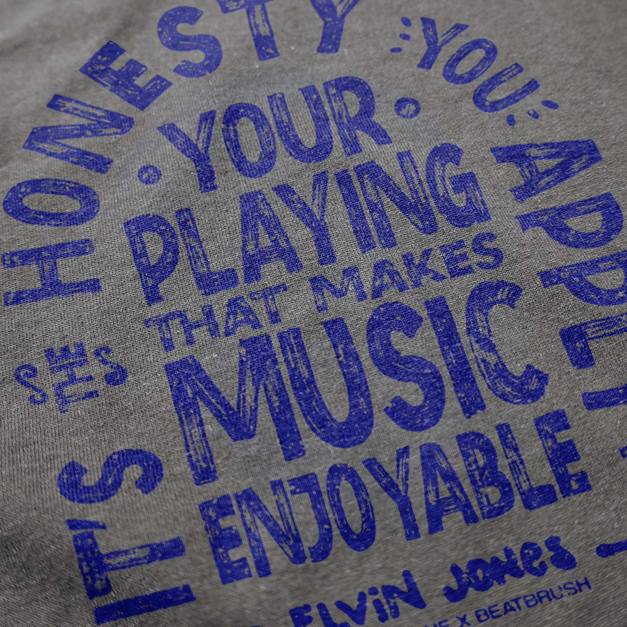 Elvin Jones Jazz Machine Tee — Vintage Quote Drumset Tribute Tee