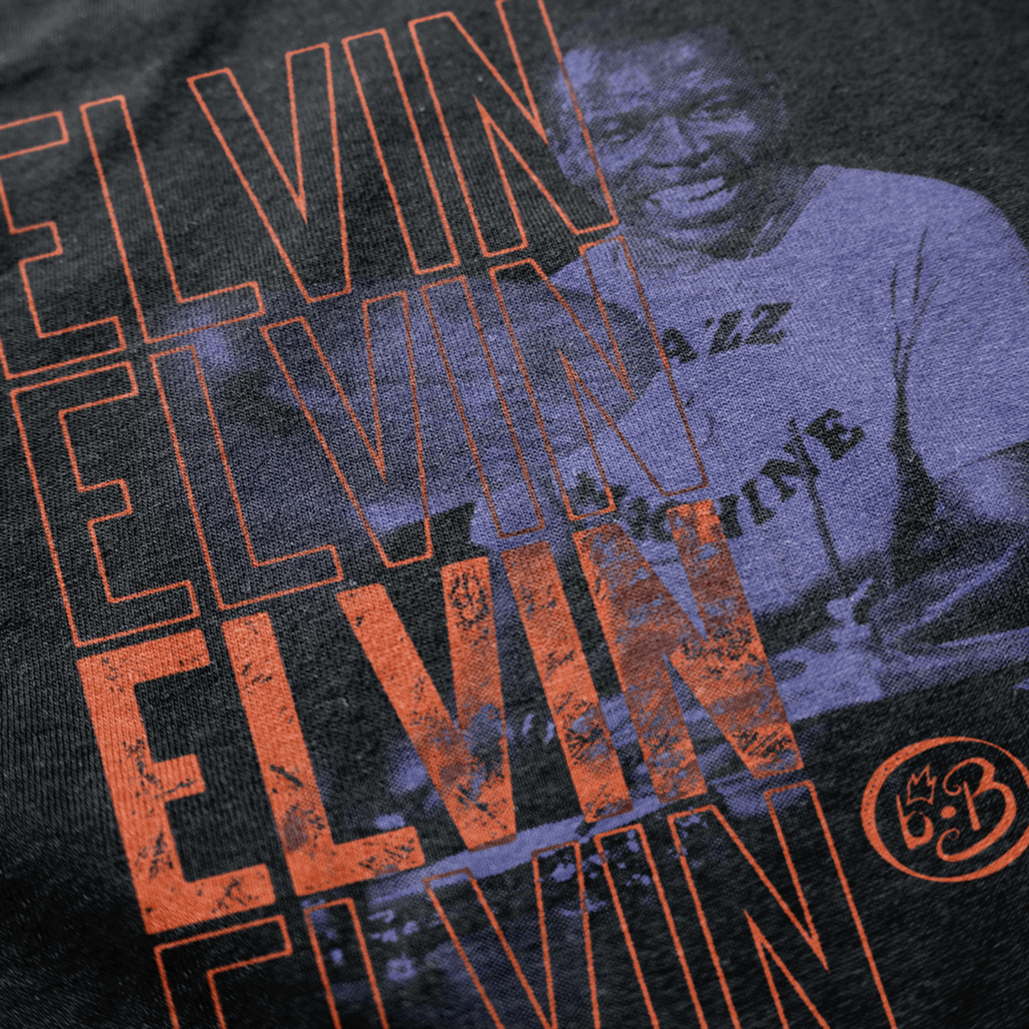 Vintage Elvin Jones Tee — Halftone Jazz Drummer Tribute Shirt