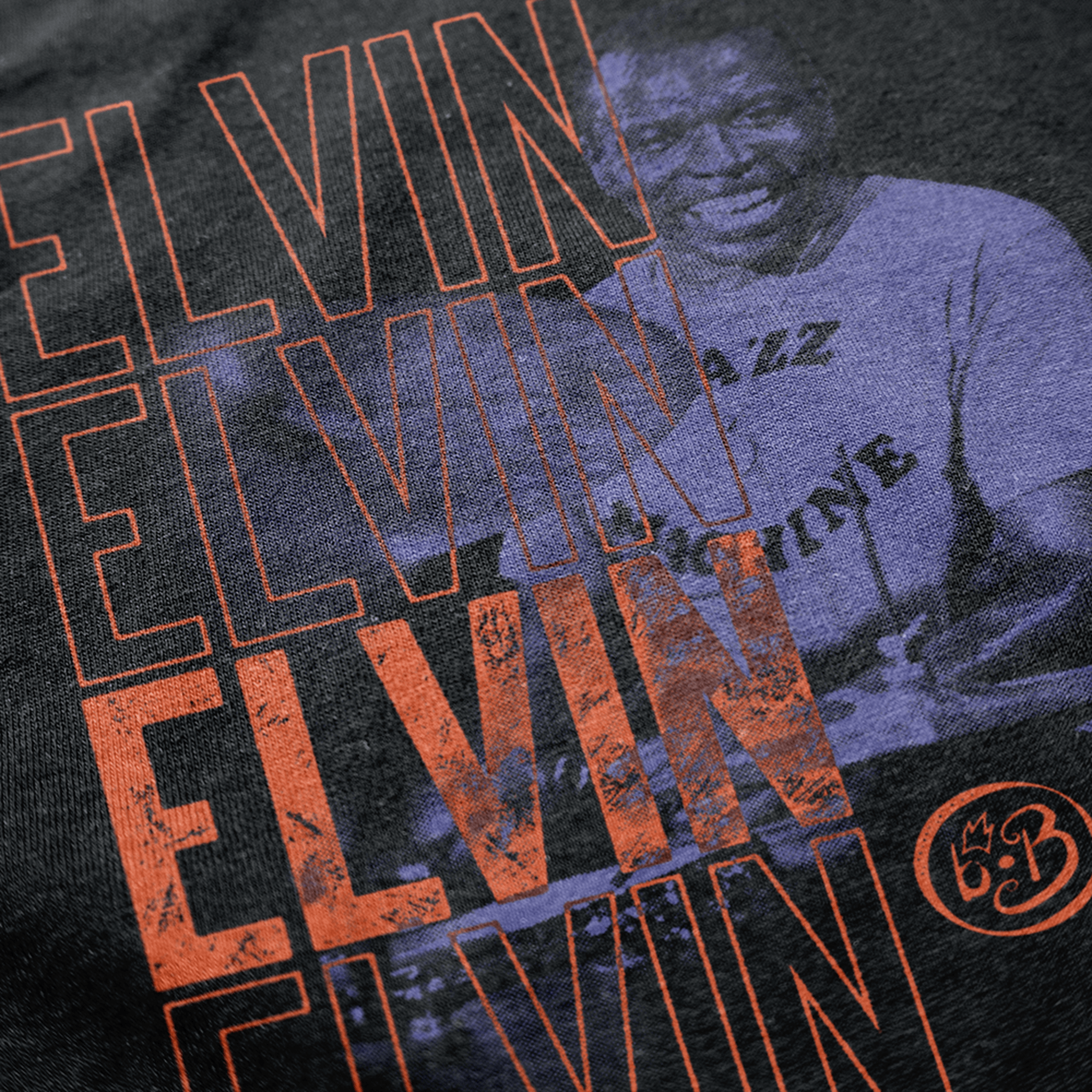 Vintage Elvin Jones Tee — Halftone Jazz Drummer Tribute Tee