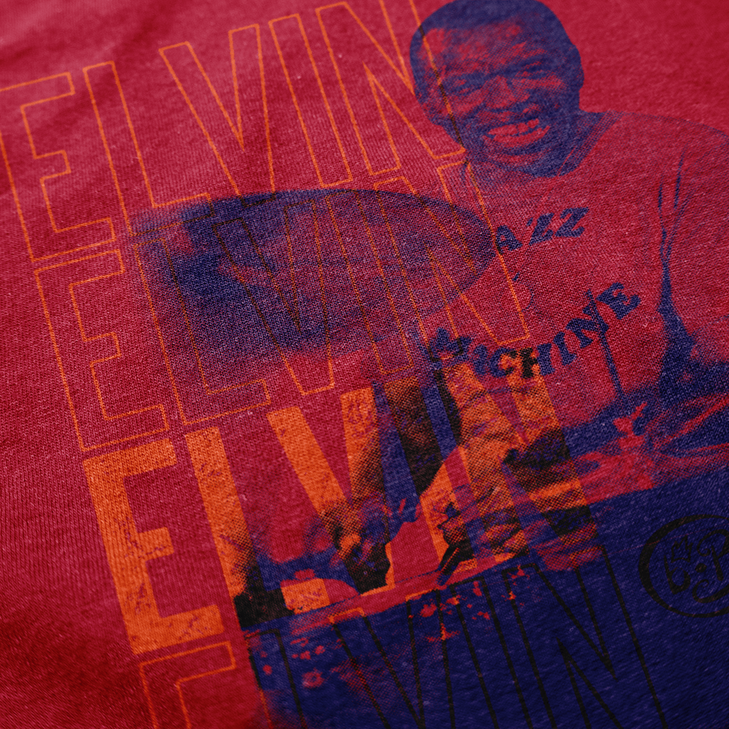 Vintage Elvin Jones Tee — Halftone Jazz Drummer Tribute Shirt