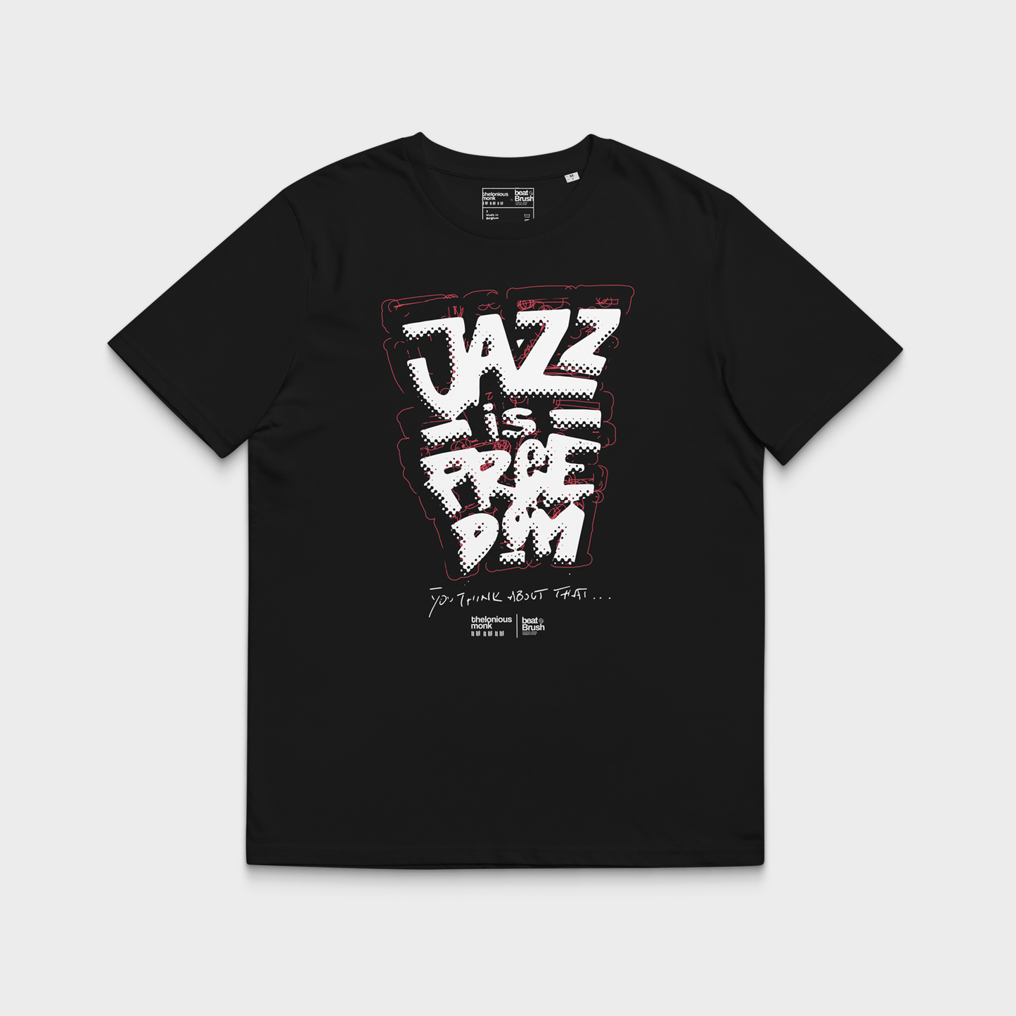 Thelonious Monk “Jazz Is Freedom” Tee — Vintage Graffiti Tribute Shirt