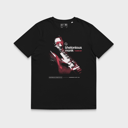 Vintage Thelonious Monk Tee — Halftone Jazz Legend Tribute Shirt