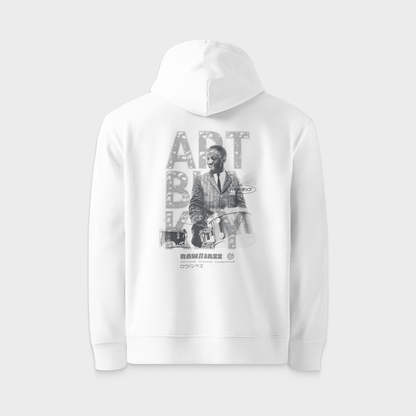 Art Blakey Hoodie — RAW//JAZZ Vol. 1 | BeatBrush Monochrome Street Merch