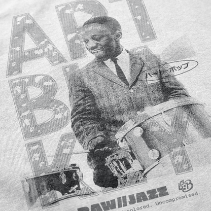 Art Blakey Tee — RAW//JAZZ Vol. 1 | BeatBrush Monochrome Street Merch
