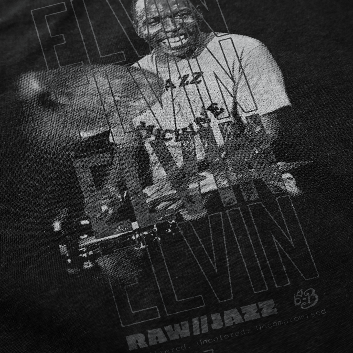 Elvin Jones Hoodie — RAW//JAZZ Vol. 1 | BeatBrush Monochrome Street Merch