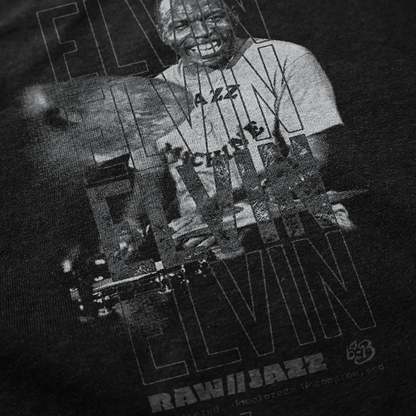 Elvin Jones Hoodie — RAW//JAZZ Vol. 1 | BeatBrush Monochrome Street Merch