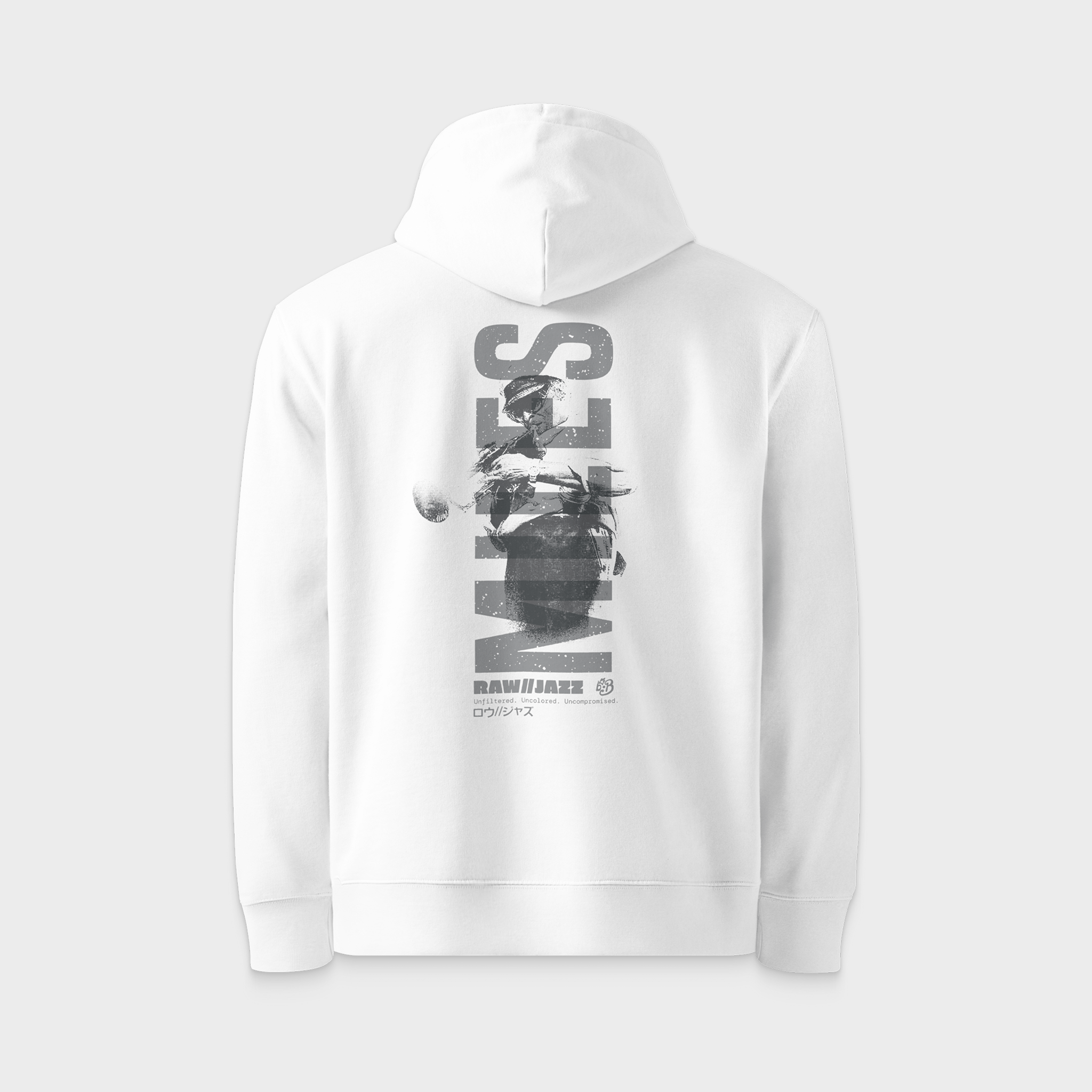 Miles Davis Hoodie — RAW//JAZZ Vol. 1 Monochrome Jazz Tribute Hoodie