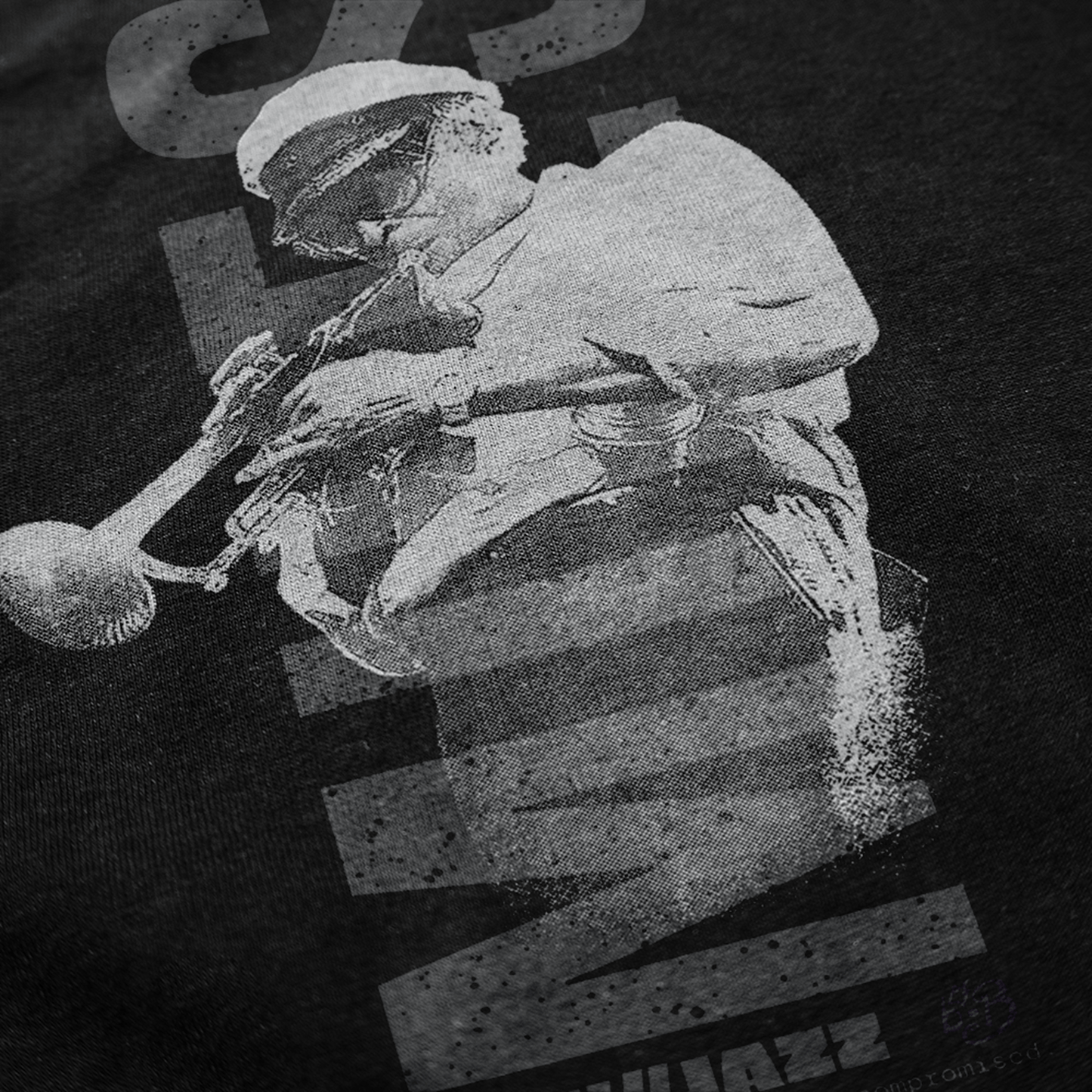Miles Davis Tee — RAW//JAZZ Vol. 1 | BeatBrush Monochrome Street Merch