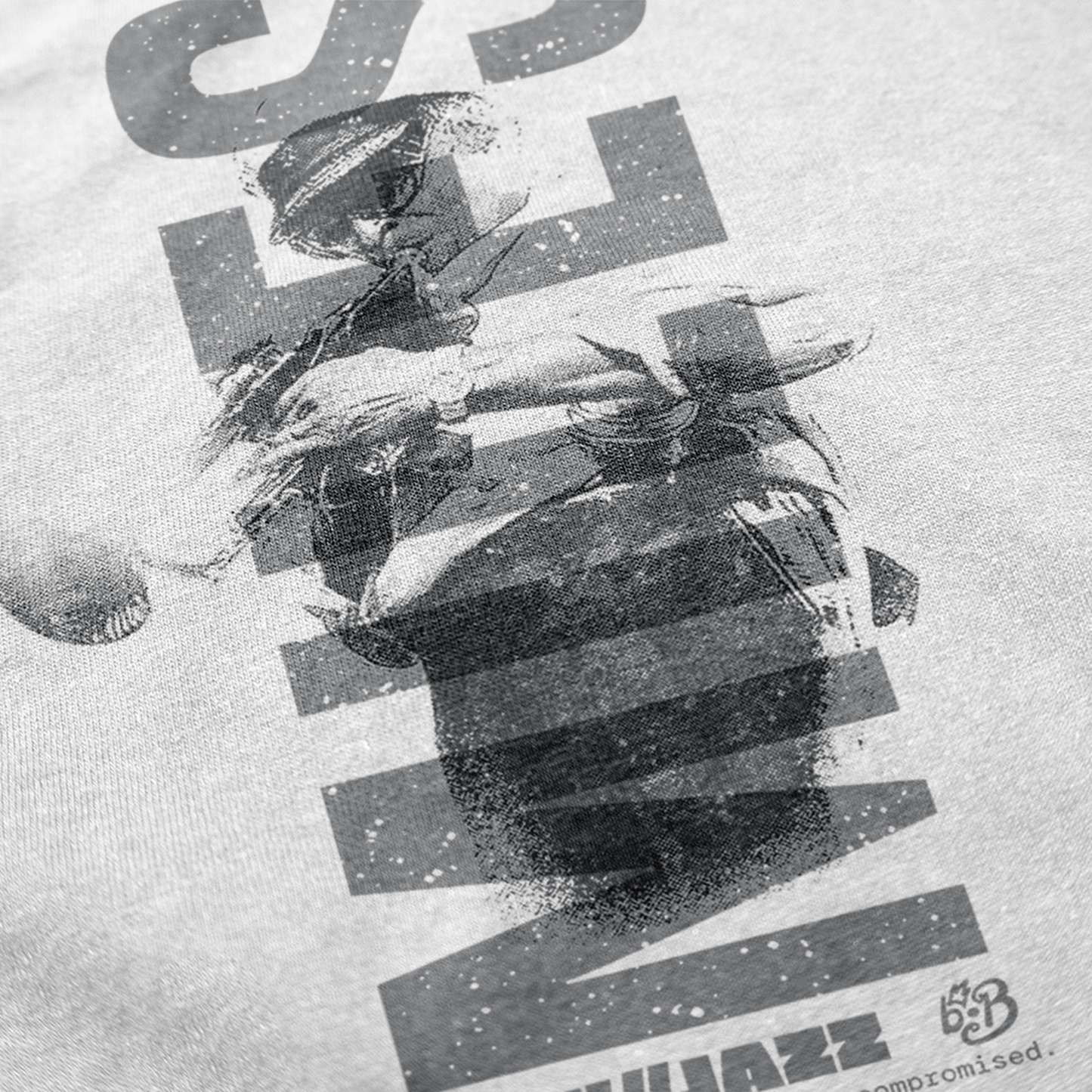 Miles Davis Tee — RAW//JAZZ Vol. 1 | BeatBrush Monochrome Street Merch