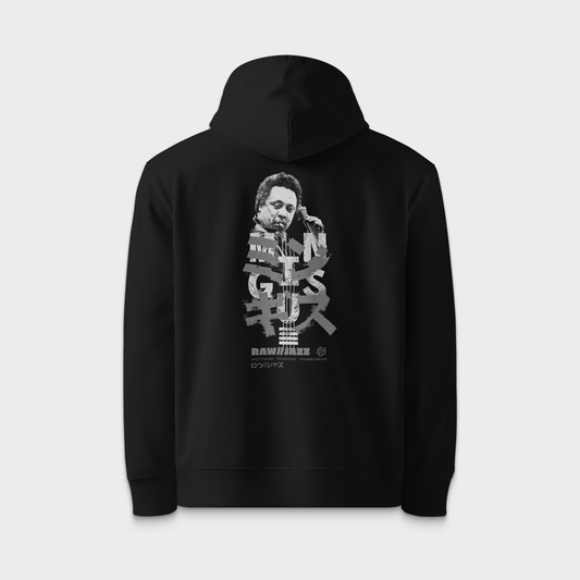 Charles Mingus Hoodie — RAW//JAZZ Vol. 1 | BeatBrush Monochrome Jazz Street Merch
