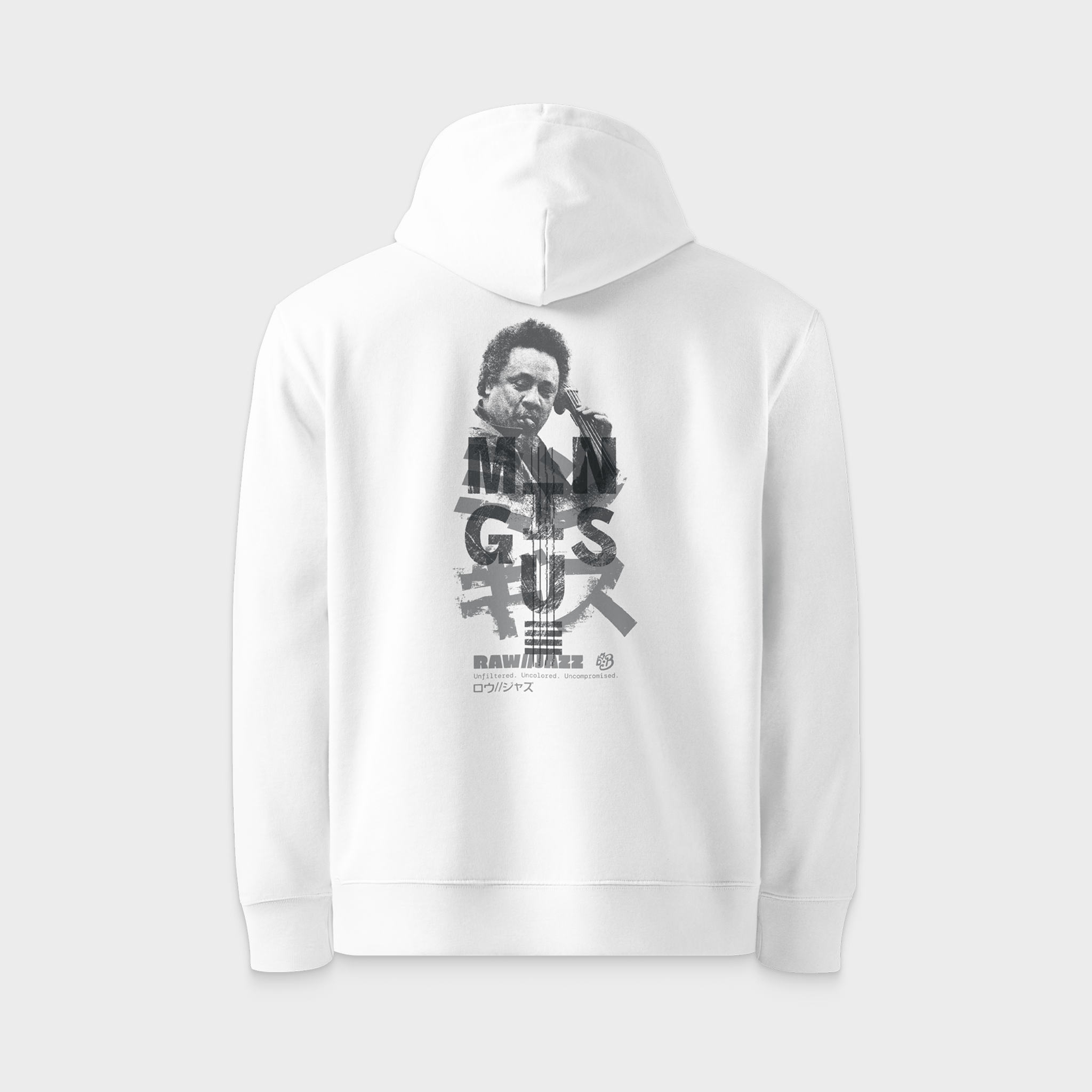 Charles Mingus Hoodie — RAW//JAZZ Vol. 1 Monochrome Jazz Tribute Hoodie