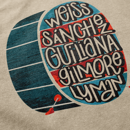 Legends of Rhythm Tee — Jazz Drummer Tribute Shirt (Weiss / Sánchez / Guiliana / Gilmore / Lyman)