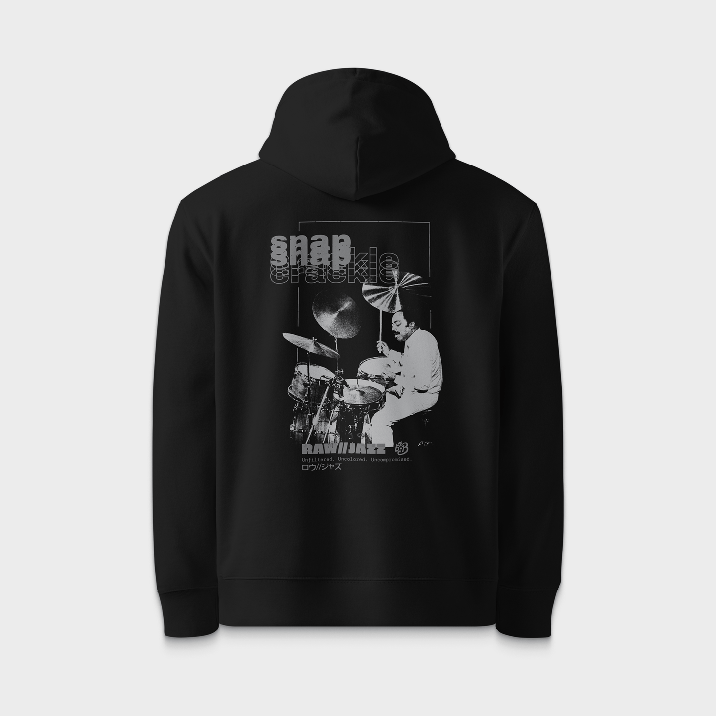 Roy Haynes Hoodie — RAW//JAZZ Vol. 1 | BeatBrush Monochrome Street Merch