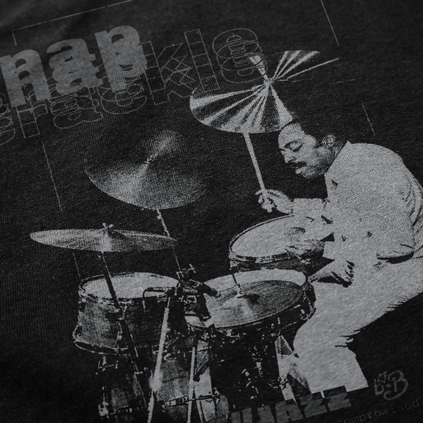 Roy Haynes Tee — RAW//JAZZ Vol. 1 | BeatBrush Monochrome Street Merch