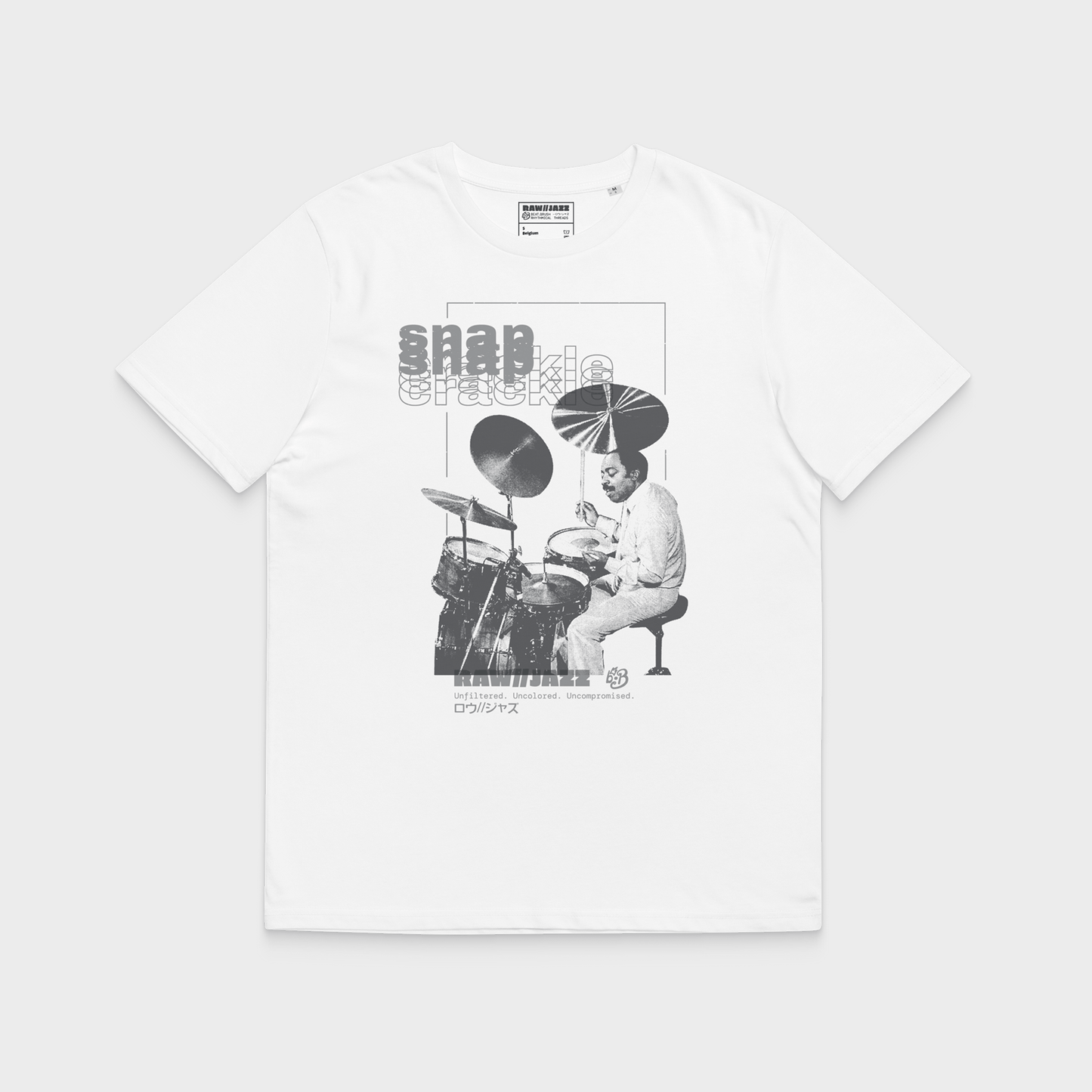 Roy Haynes Tee — RAW//JAZZ Vol. 1 | BeatBrush Monochrome Street Merch