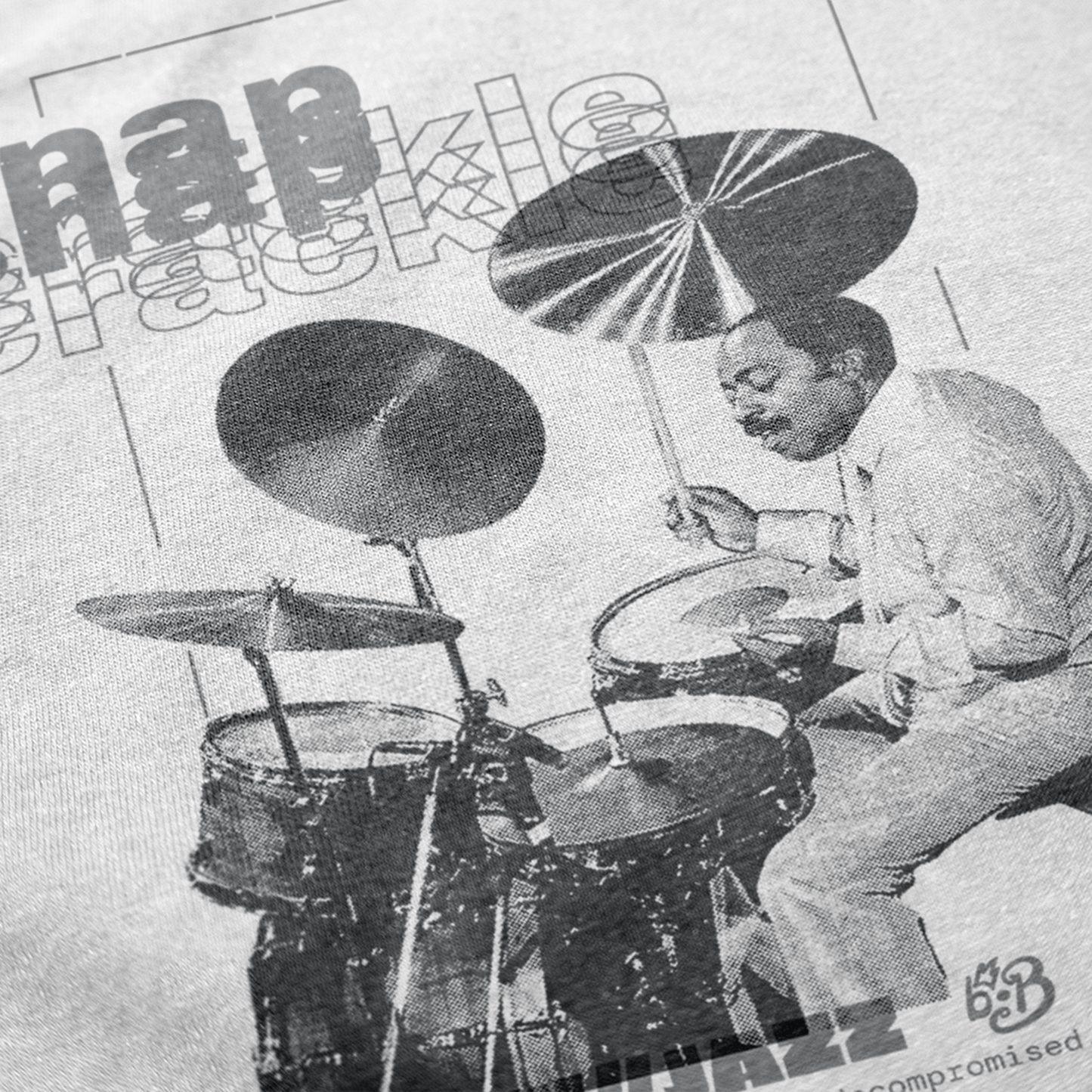 Roy Haynes Tee — RAW//JAZZ Vol. 1 | BeatBrush Monochrome Street Merch