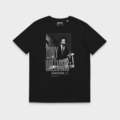 Tony Williams Tee — RAW//JAZZ Vol. 1 | BeatBrush Monochrome Street Merch