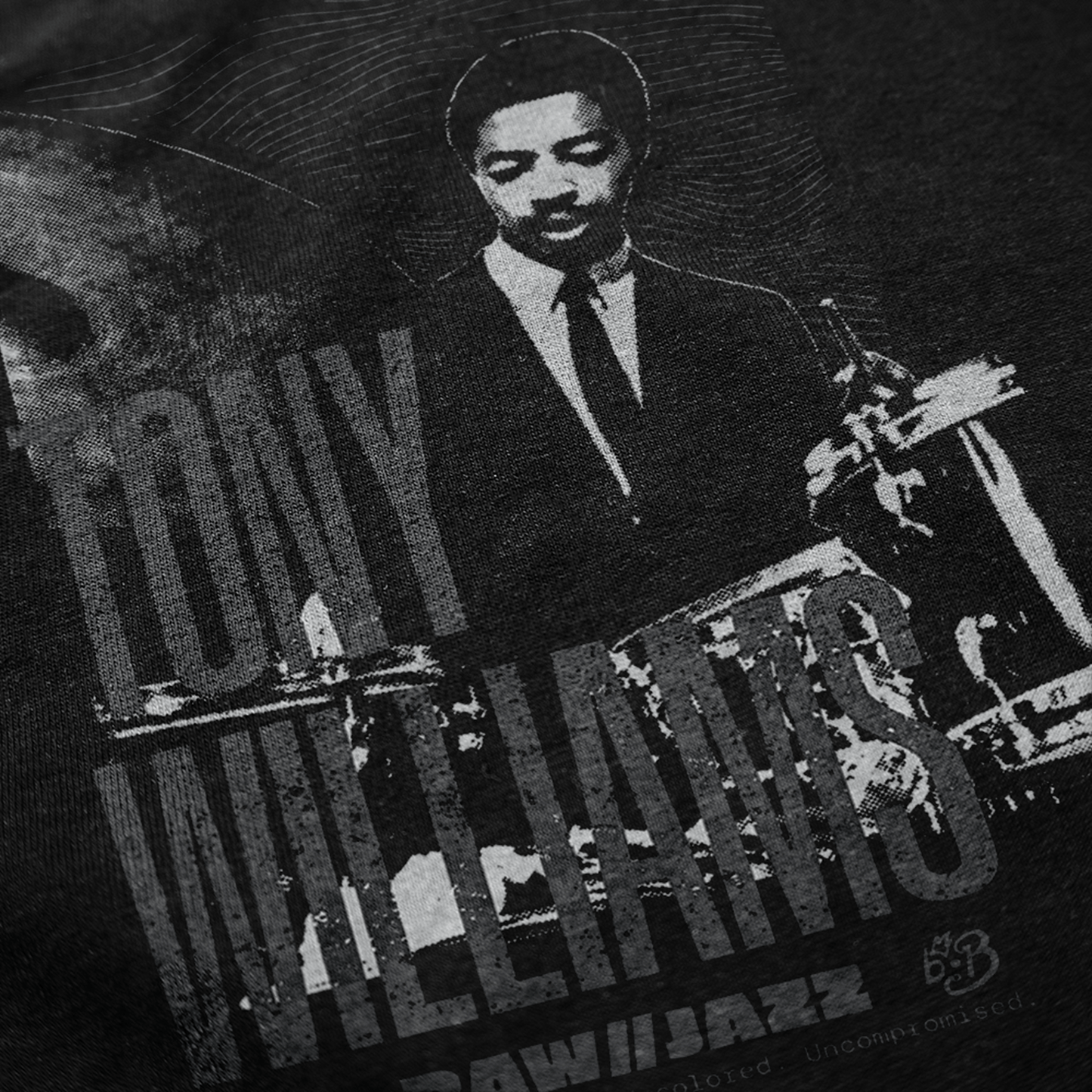 Tony Williams Hoodie — RAW//JAZZ Vol. 1 | BeatBrush Monochrome Street Merch