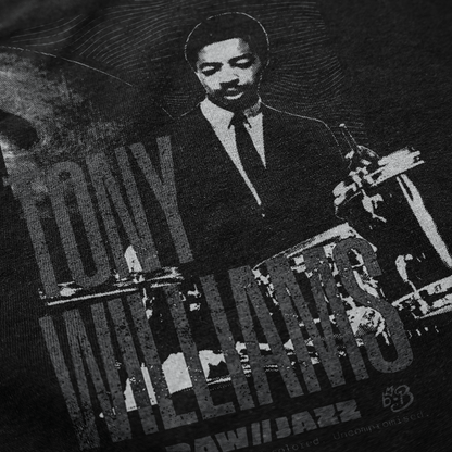 Tony Williams Hoodie — RAW//JAZZ Vol. 1 | BeatBrush Monochrome Street Merch