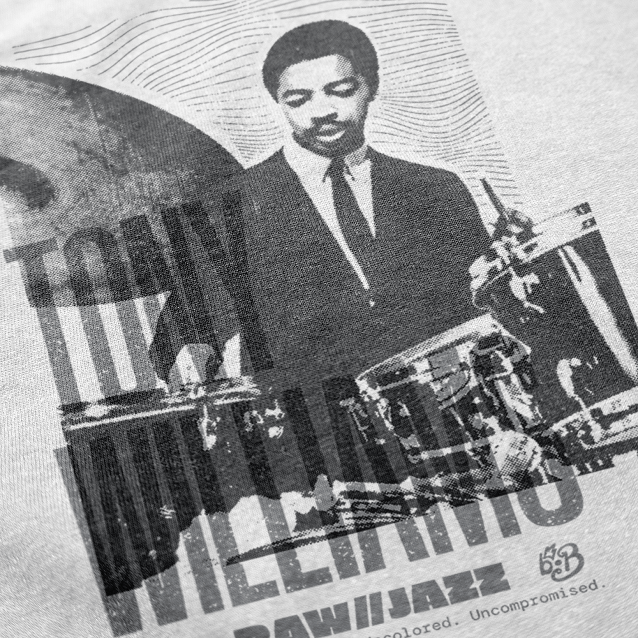 Tony Williams Tee — RAW//JAZZ Vol. 1 Monochrome Drum Tribute Tee