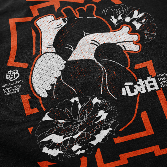 SHINPAKU Regular Fit T-Shirt – Black | Organic Cotton Streetwear for Musicians & Creatives