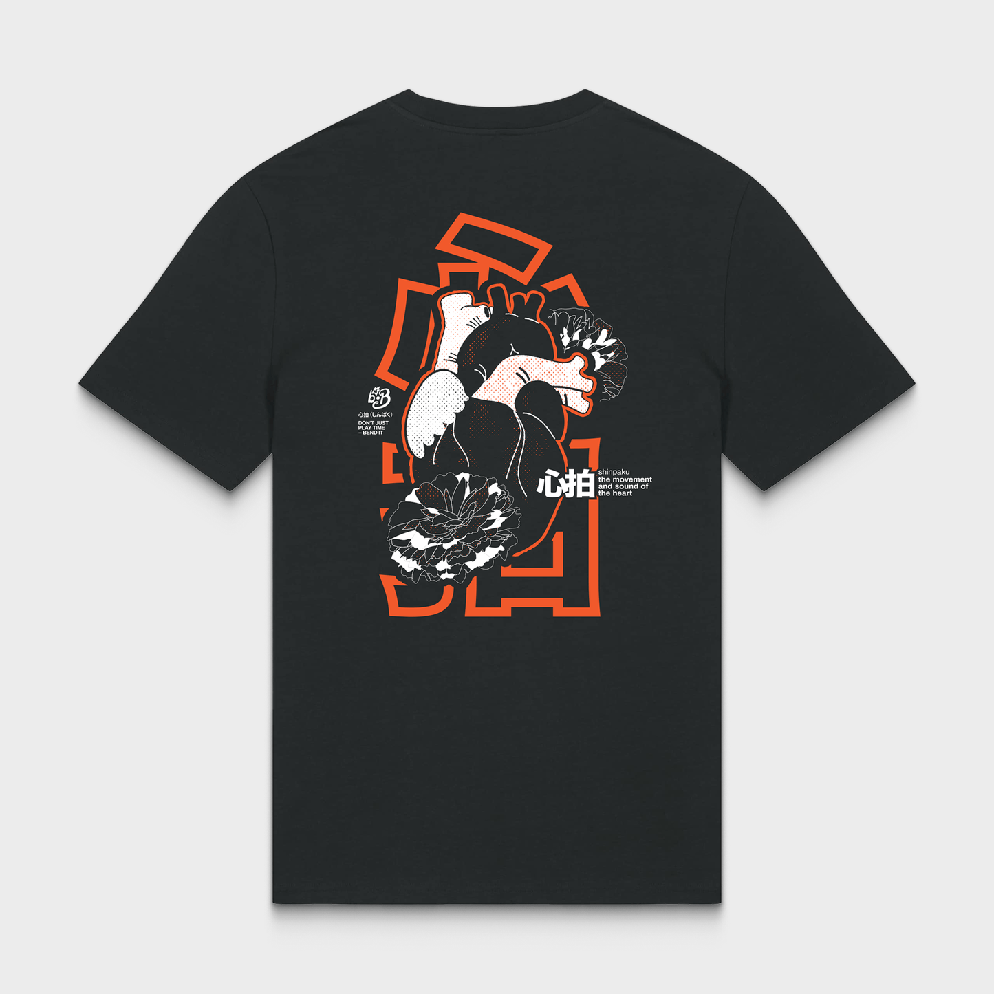 SHINPAKU Regular Fit T-Shirt – Black | Organic Cotton Streetwear for Musicians & Creatives