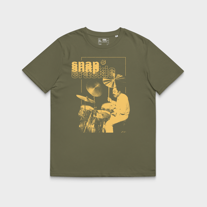 Roy Haynes “Snap Crackle” Jazz Drum Tribute – Unisex Organic Ribbed Neck Tee